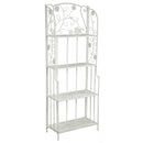 Portapiante 4 ripiani 59x29xh158 cm in Metallo Milena Bianco