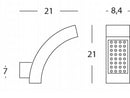Lampada Applique Verticale Colore Nero per Esterno Linea Punto e Virgola Livos