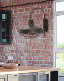 Lampada da Muro Bronks 30x40x37 cm in Ferro Nero