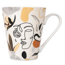 Set 2 Tazze Ø8,8x10,5 cm in Bone China VdE Tivoli 1996 Face to grey