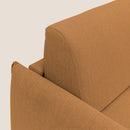 Divano Letto 3 Posti 215x95x96 cm in Tessuto Arancio