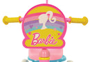 Triciclo a Pedali Primi Passi per Bambini con Maniglione Genitoriale Rimovibile e Vano Contenitore Barbie Rosa  