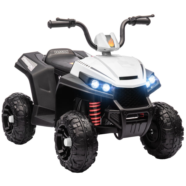 acquista Quad Elettrico per Bambini 12V con 2 Motori Sospensioni Fari LED MP3 Bianco