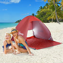 Tenda da Spiaggia Campeggio Impermeabile Apertura Pop-Up 150x200x115 cm Rosso 