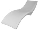 Lettino Chaise Longue da Giardino 220x70x60 cm in Polietilene Sined  Vega Bianca