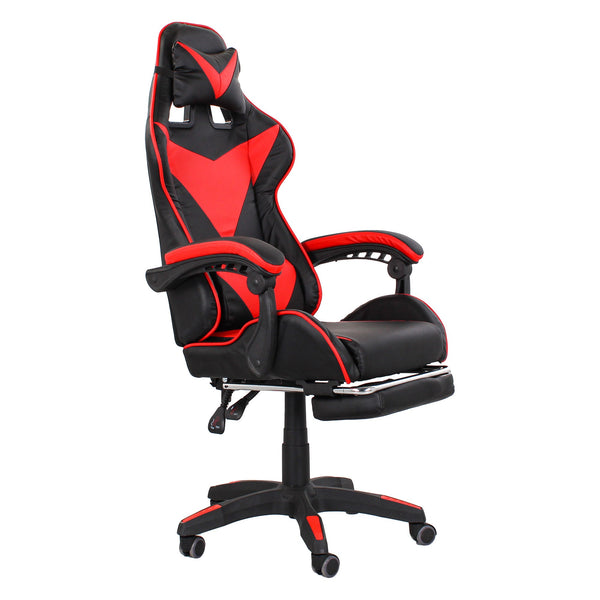 Gaming-Stuhl 135 x 67 cm in rotem und schwarzem PU sconto