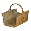 Cesto Portalegna in Rattan 61x46H49cm Marrone