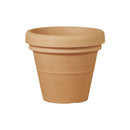 Vaso Rotondo Design Classico Outdoor Doppio Bordo Tera Anticato Ø69,5 cm in Plastica Beige Caldo 