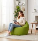 Poltrona a Sacco Pouf in Similpelle Verde Avalli