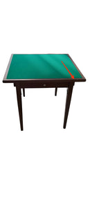 Tavolo da Gioco Quadrato Pieghevole 90x90 cm in Legno Panno Verde Del Fabbro Poker Seconda Scelta