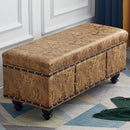 Cassapanca Contenitore Ecopelle Divano Panca Pouf Contenitore 80x43 cm Mostarda
