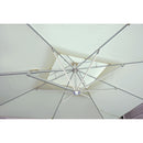 Ombrellone da Giardino Decentrato in Alluminio 3X3m con Manovella e Luci Vorghini ConTract Bianco e Ecrù