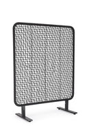 Paravento da Esterno 120x50x150h cm in Alluminio e PP Babilo Antracite e Nero 