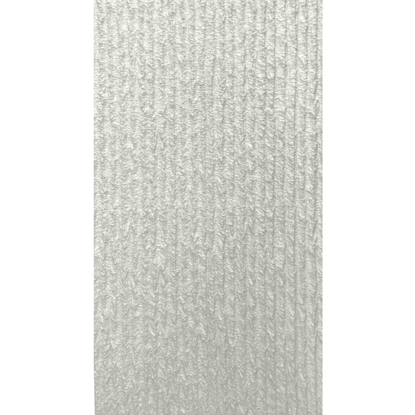 sconto Set 12 Pannelli Decorativi Area 8,6 mq 120x60x2,5 cm Rivestimento Murale Effetto Pietra Graffiata 3D in PU Bianco Alabastro