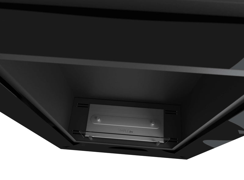 Camino a Bioetanolo da Parete 55x79 cm  Frame 550 Inox