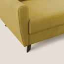Divano Letto 3 Posti 208x97x96 cm in Tessuto Giallo
