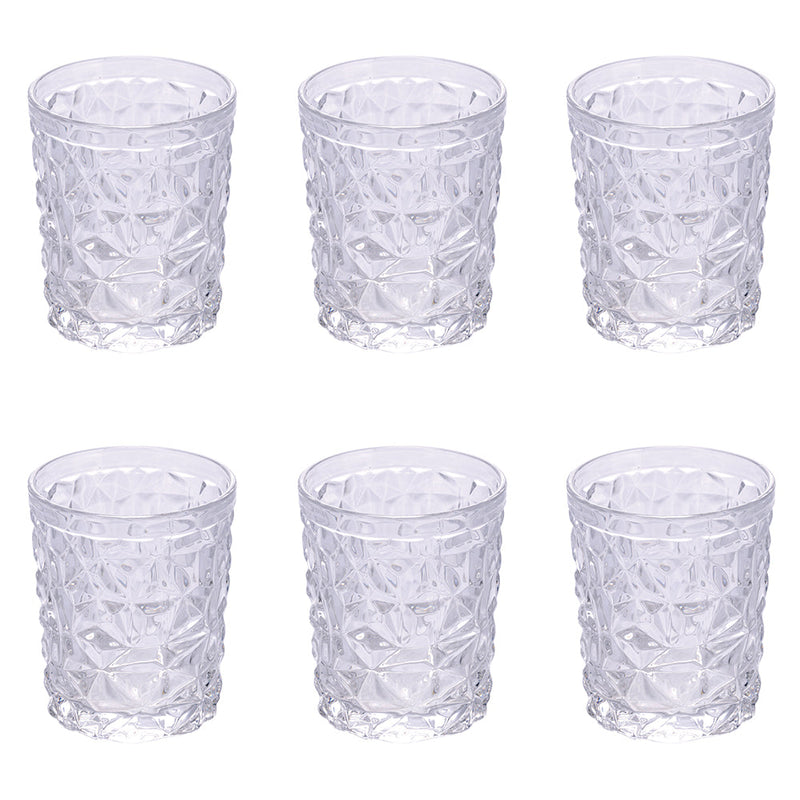 Set 6 Bicchieri Acqua Glace Ice in Vetro VdE Tivoli 1996 Trasparente