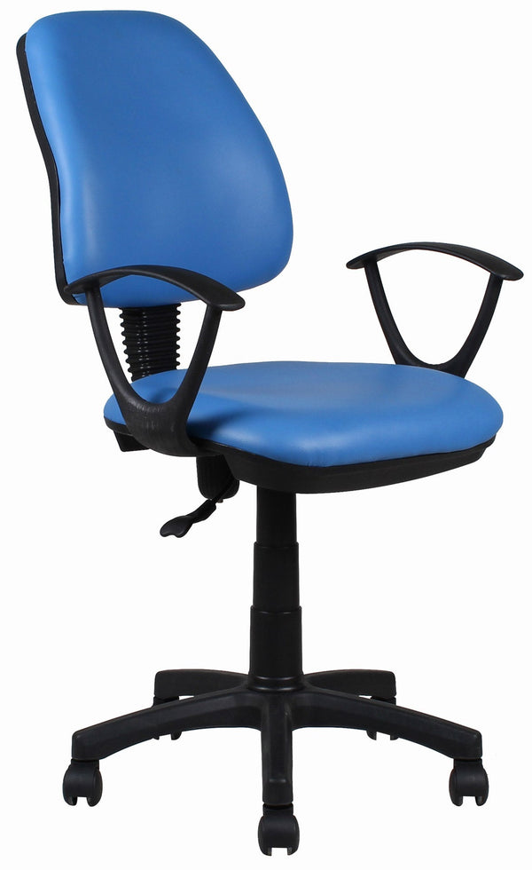 Vandi Blauer Kunstleder-Bürostuhl sconto