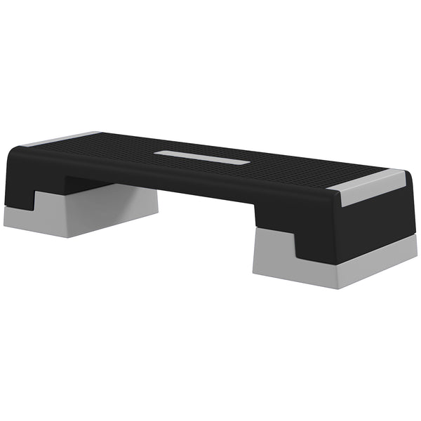 prezzo Stepper ad Altezza Regolabile con Gradini Rimovibili e Fondo Antiscivolo 97x36x15/20/25 cm in ABS Grigio