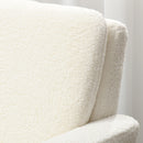 Poltrona per Salotto in Tessuto Teddy 75x78x81 cm Bianco Crema   