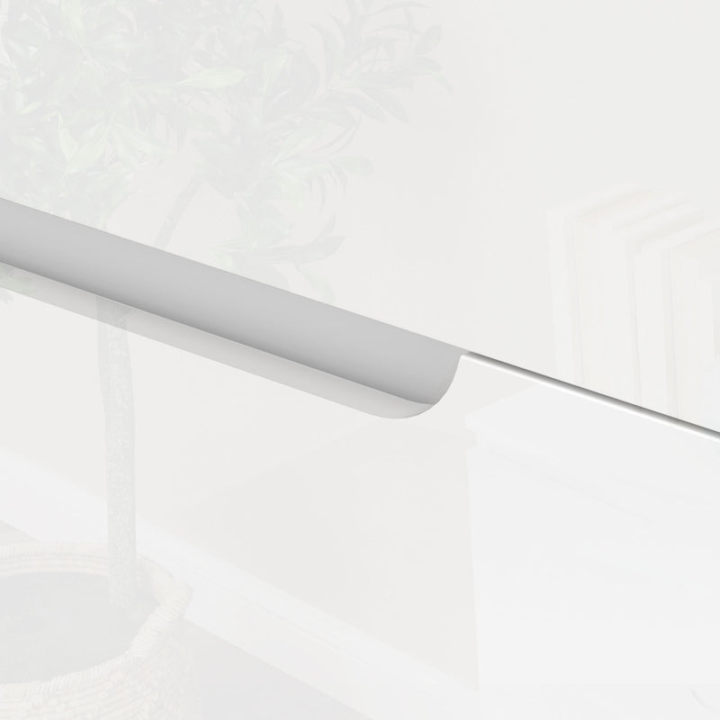 Cassettiera 4 Cassetti Moderna e Minimal 60x40x85 cm Bianco Lucido  