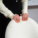 Set da 2 Sgabelli da Bar con Schienale 48,5x56x92 cm in Velluto Bianco Crema   