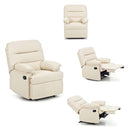 Poltrona Relax Reclinabile Manuale in Similpelle Mara Crema