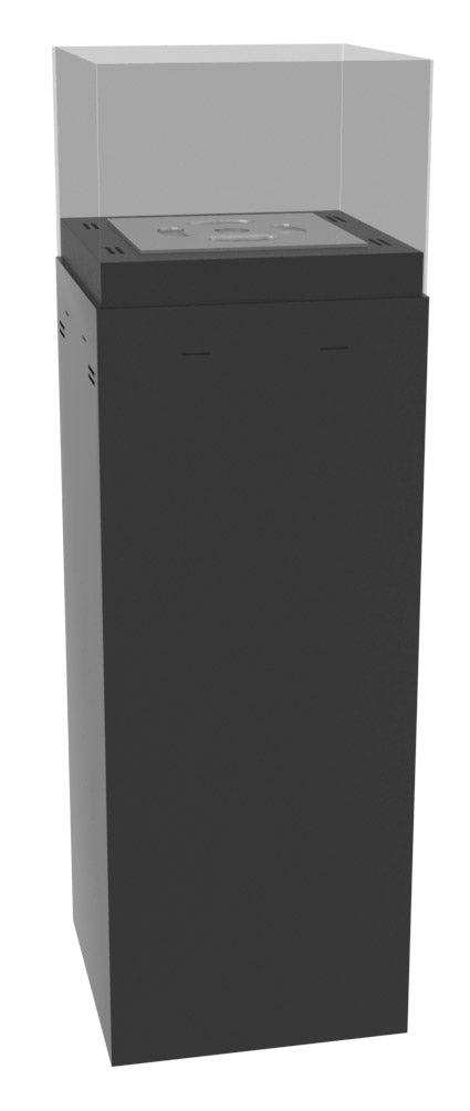 Camino a Bioetanolo da Pavimento 36x36x115 cm Instate 1150 Nero con Vetro