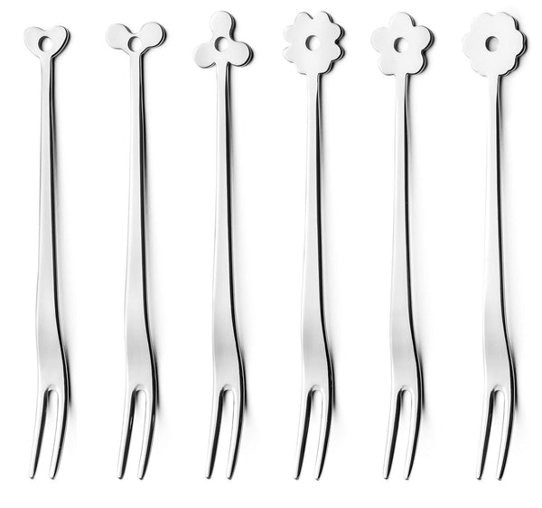 Set mit 6 Stück Partygabeln aus Stahl Eme Cadeau sconto
