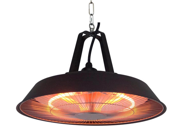 Elektrischer Infrarotstrahler Ø42,5 cm Deckenaufhängung 1500W Schwarz sconto