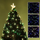 Albero di Natale Artificiale 180 cm 230 Rami in PVC con Luci LED Verde 