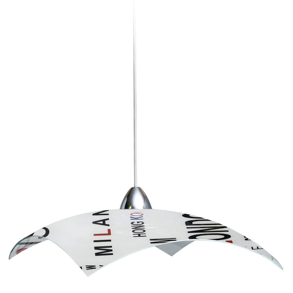 Aufhängung 40X40 1xE27 Rahmen Chrom-Transparente Glasplatte Capita E-Energy Capitali online