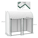 Serra da Giardino 2 m² 200x100x178 cm 2 Porte Avvolgibili Copertura in PE Bianco  