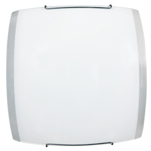 Deckenleuchte 1xE27 Haken Chromplatte Glas Weiß-Transparent E-Energy Venere online