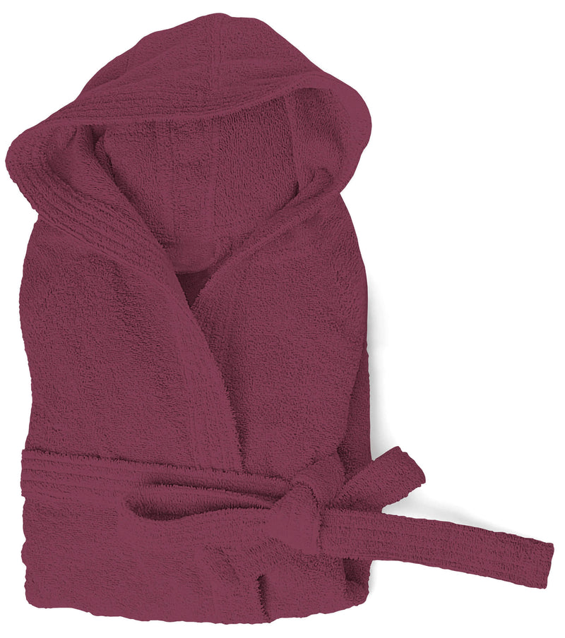 Accappatoio in Spugna 100% Cotone Amaranto Taglia S/M