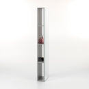 Specchio da Terra con 4 Ripiani 32x18x160 cm in Legno TFT Mento Grigio Frassino