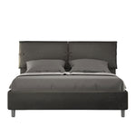 Letto Matrimoniale con Alzata Comoda Imbottito in Microfibra Sleeper Grigio Varie Misure