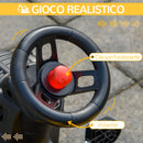 Trattore Ruspa a Pedali per Bambini 163x42x71 cm con Rimorchio Giallo
