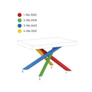 Tavolo Allungabile 160/264x90 cm Volantis Cashmere Gambe Multicolore 4/B      