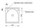 Mobile Lavatoio 45x50x85cm Anta Asse in Termoplastico Montegrappa Marella Bianco Destra con Cesto