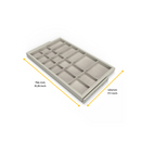 Kit Cassetto Organizzatore e Telaio per Armadio 800 mm in Alluminio e Plastica Emuca Grigio Pietra