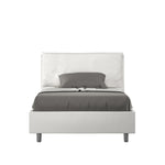 Letto 1 Piazza E Mezzo Imbottito in Similpelle Antea Large Bianco Varie Misure