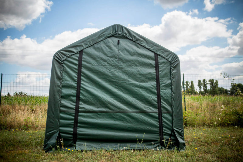 Casetta Box da Giardino 1,8x1,8xh1,8 m in Tessuto Polietilene Rinforzato 195gr/mq Verde