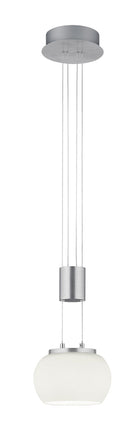 Lampada a Sospensione da Interno a LED in Alluminio Nichel Satinato 