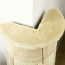 Albero Tiragraffi per Gatti max 5 Kg 34x25,5x58 cm con 2 Palline in Peluche e Sisal Beige