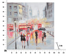 Dipinto su Tela Rain London 100x3x100 cm in Legno e canvas