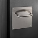 Maniglie Fisse ad u con Piastra 17 x 17 cm Acciaio Inossidabile Nichel Satinato Set di 2 Emuca