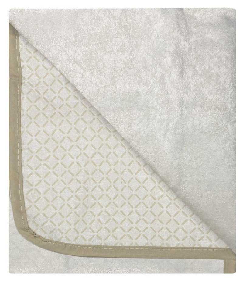 Copridivano con Penisola Sinistra in Poliestere e Cotone Panna Varie Misure