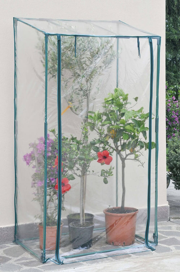 Stahlgarten-Gewächshaus mit grünem Bougainvillea-Rama-Tuch prezzo