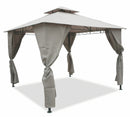 Gazebo da Giardino in Metallo 3x3m Soriani Sahara Tortora